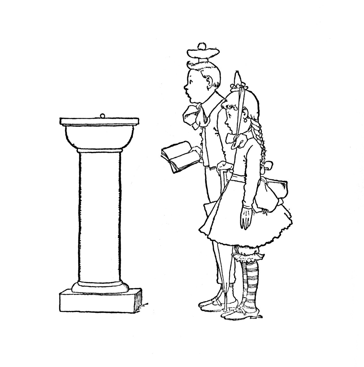 As ervilhas foram apresentadas no gabinete de curiosidades, c1930 de William Heath Robinson