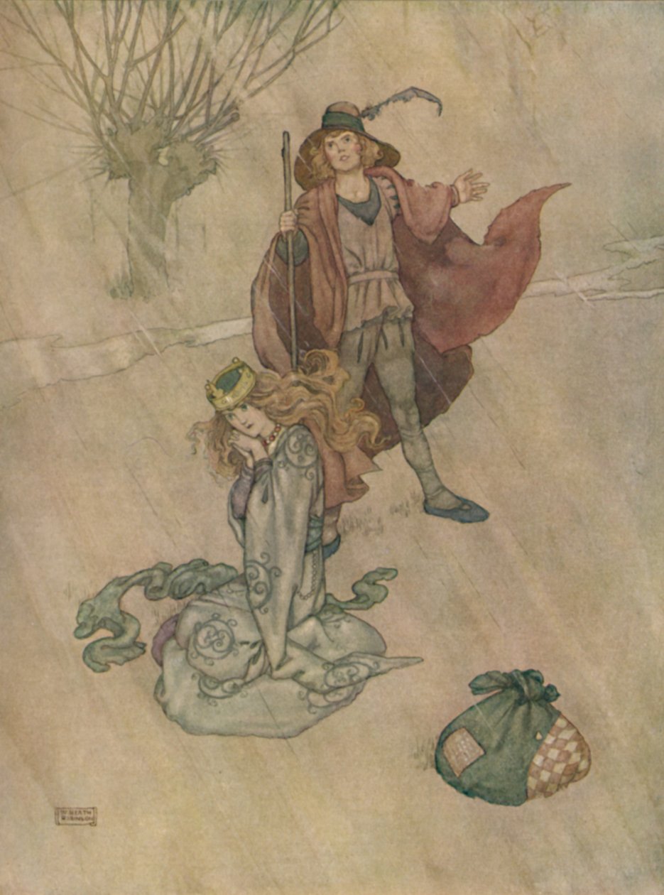 Os porcos repreenderam e a chuva caiu, c1930 de William Heath Robinson