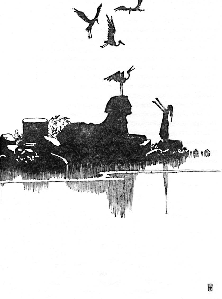 Então ela viu as cegonhas, c1930 de William Heath Robinson