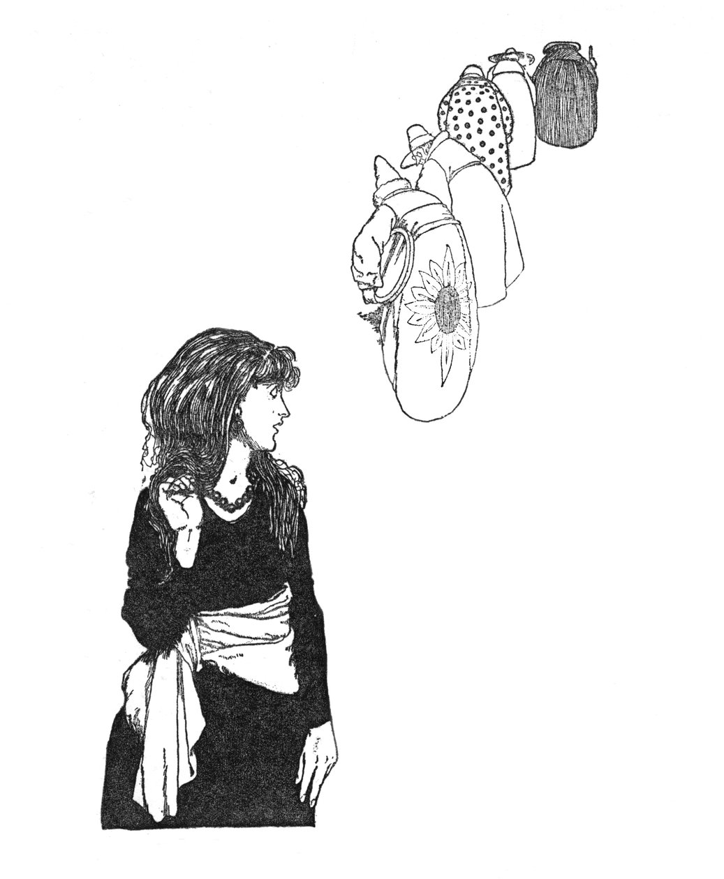 Eles carregavam o espelho de um lugar para outro, c1930 de William Heath Robinson