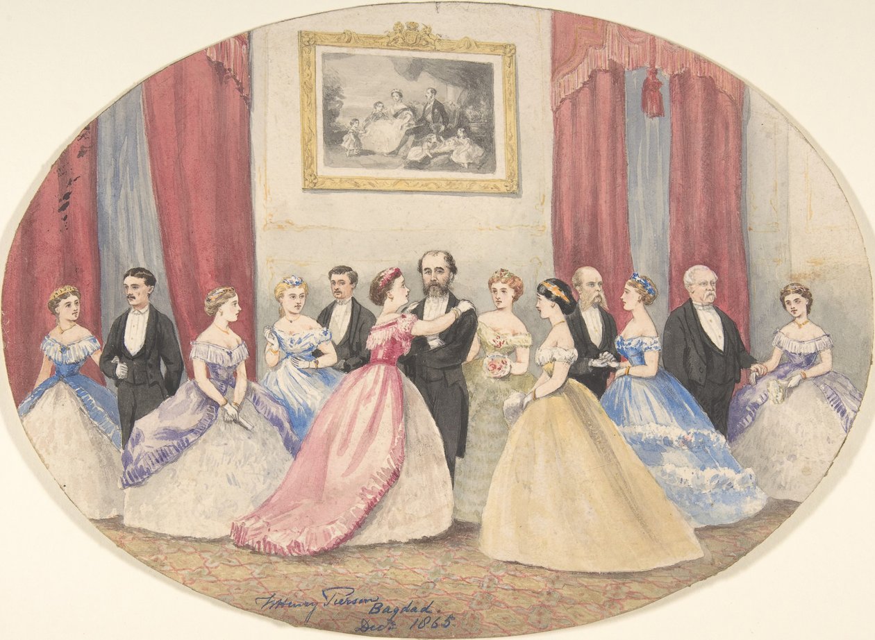 Recepção Britânica em Bagdad, 1865. de W Henry Pierson