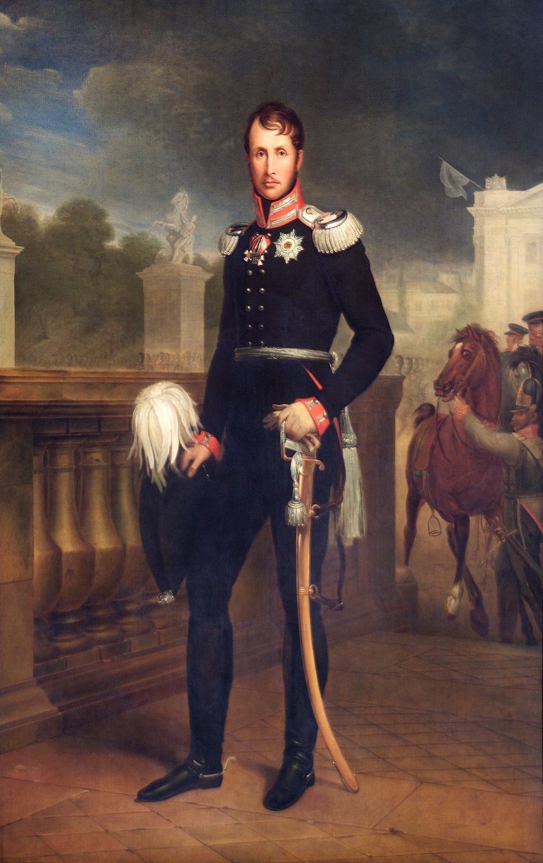 Frederick William III (óleo sobre tela) de W. Herbig