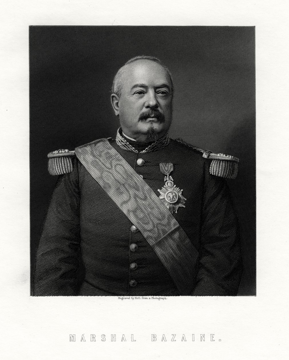 Achille Francois Bazaine, marechal da França, século XIX. de W. Holl