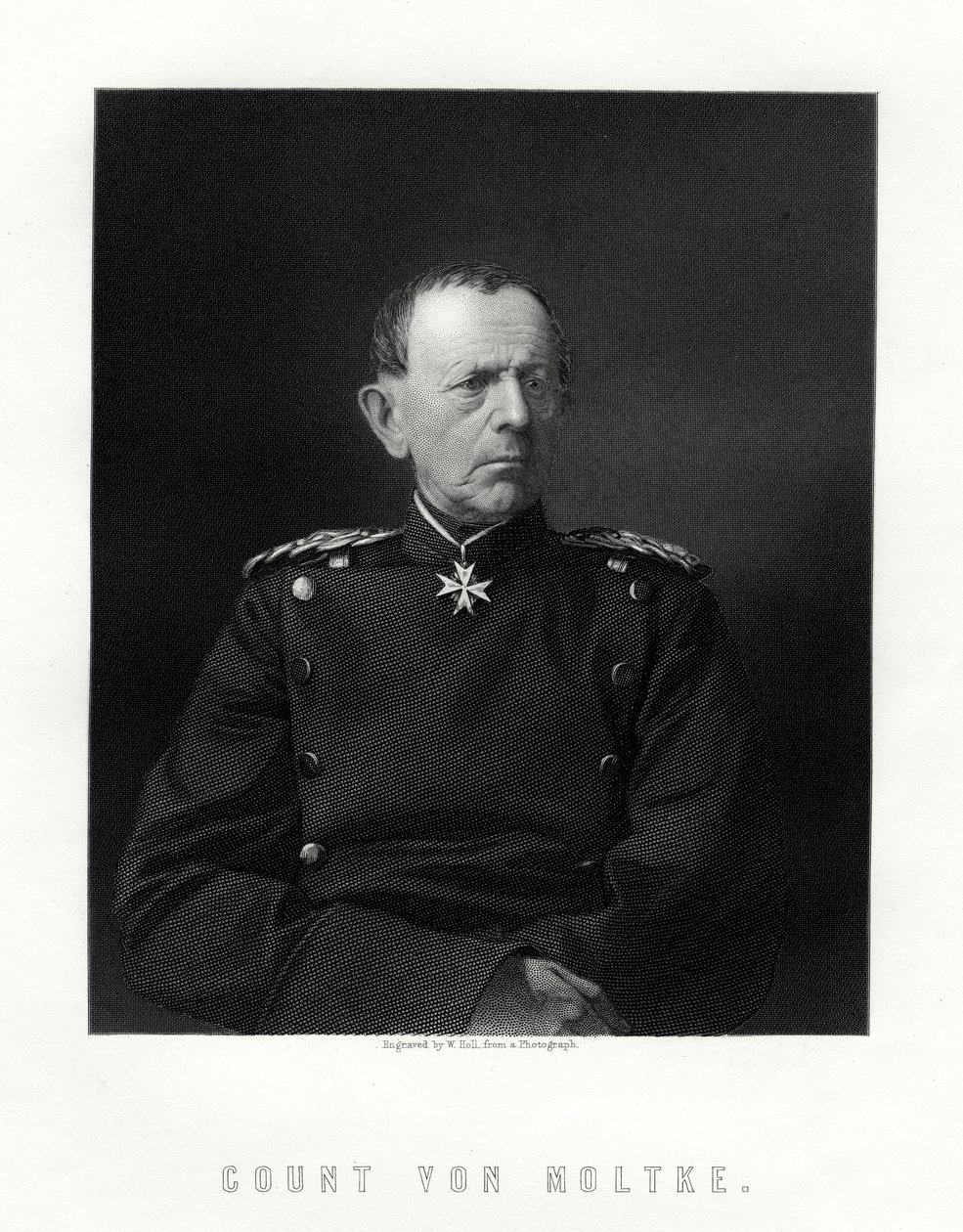 Conde von Moltke, 1800-1891, famoso marechal de campo alemão, século XIX de W. Holl