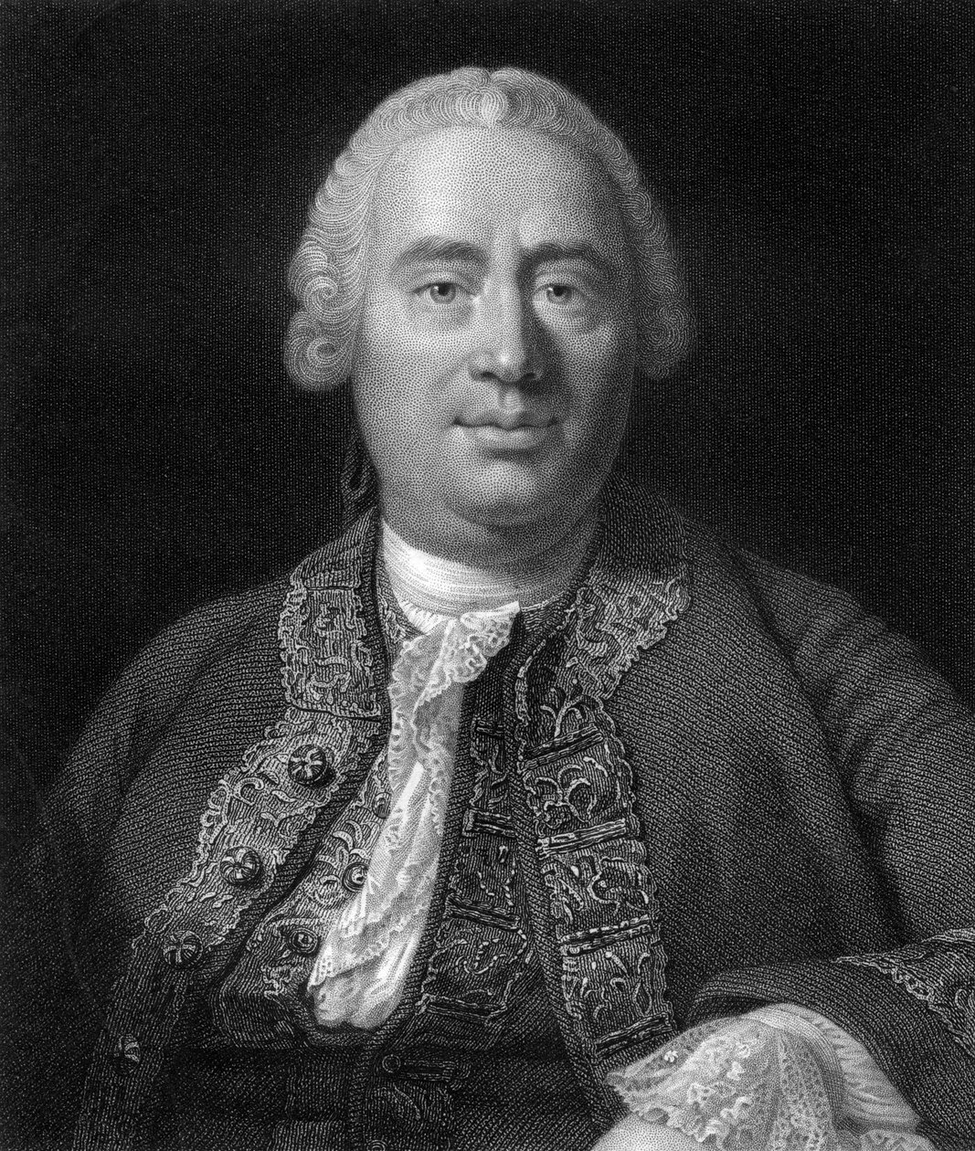 David Hume, filósofo, economista e historiador escocês do século XVIII, 1845 de W. Holl