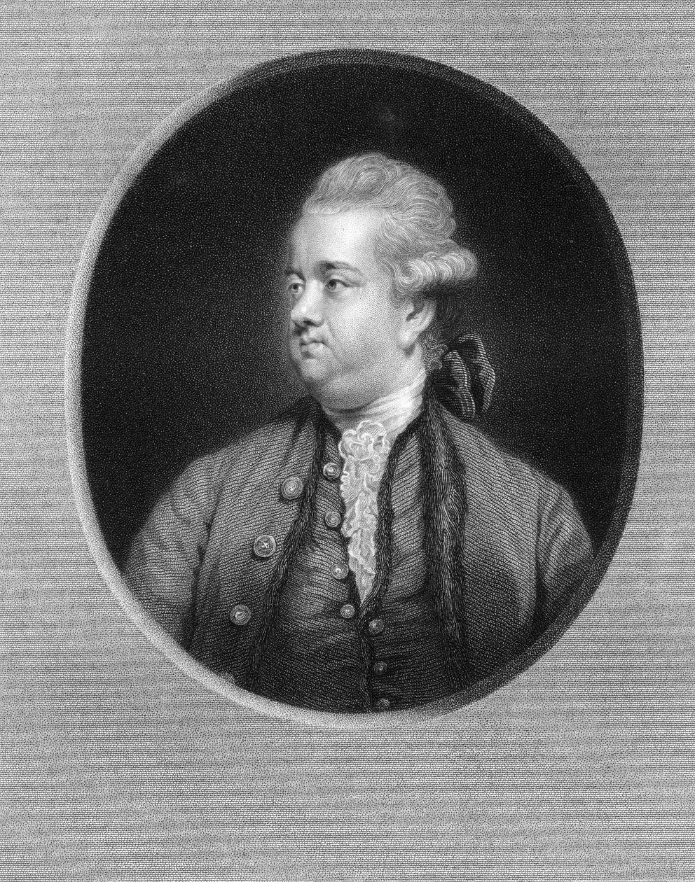 Edward Gibbon, historiador britânico do século XVIII, 1836. de W. Holl
