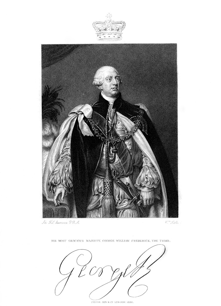 George III, rei da Grã-Bretanha e Irlanda, século XIX. de W. Holl