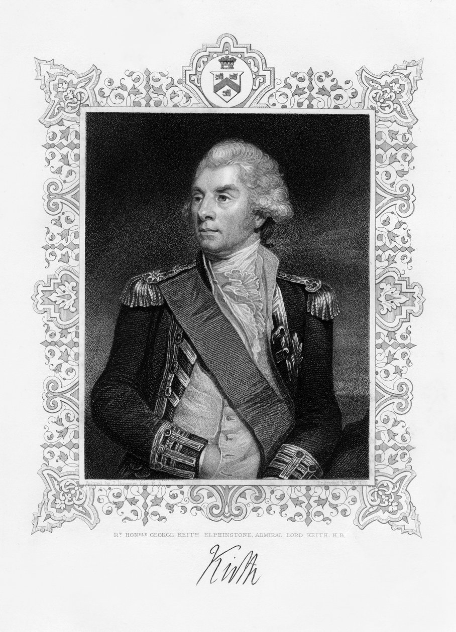George Keith Elphinstone, 1º visconde Keith, almirante britânico, século XIX. de W. Holl