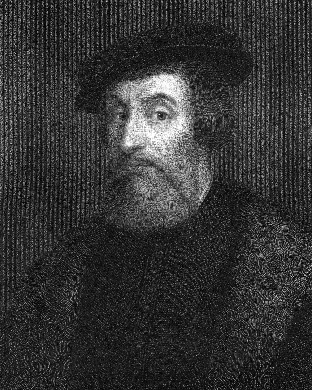 Hernan Cortes, conquistador espanhol do século XVI, 1836. de W. Holl