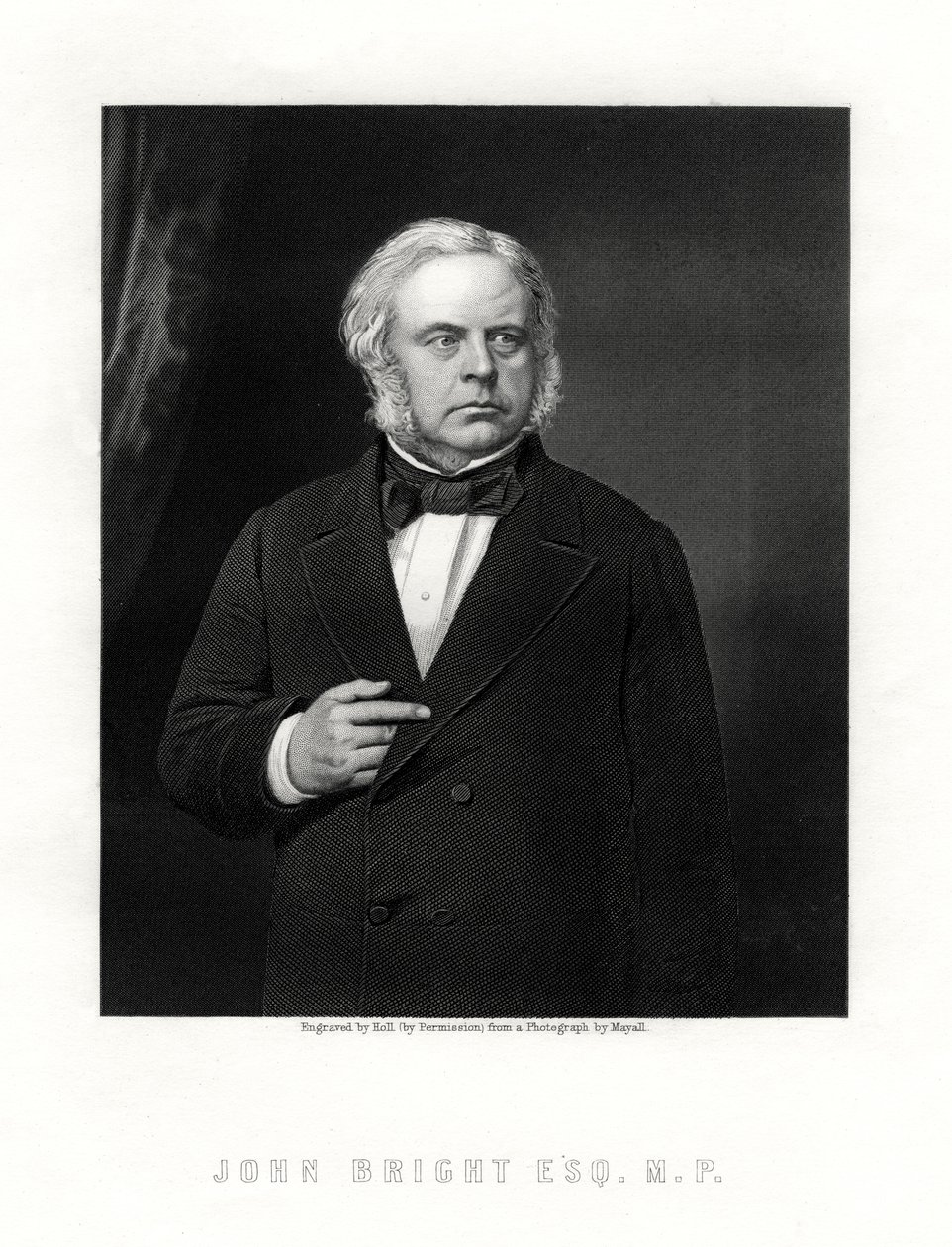 John Bright, estadista radical e liberal britânico, século XIX. de W. Holl