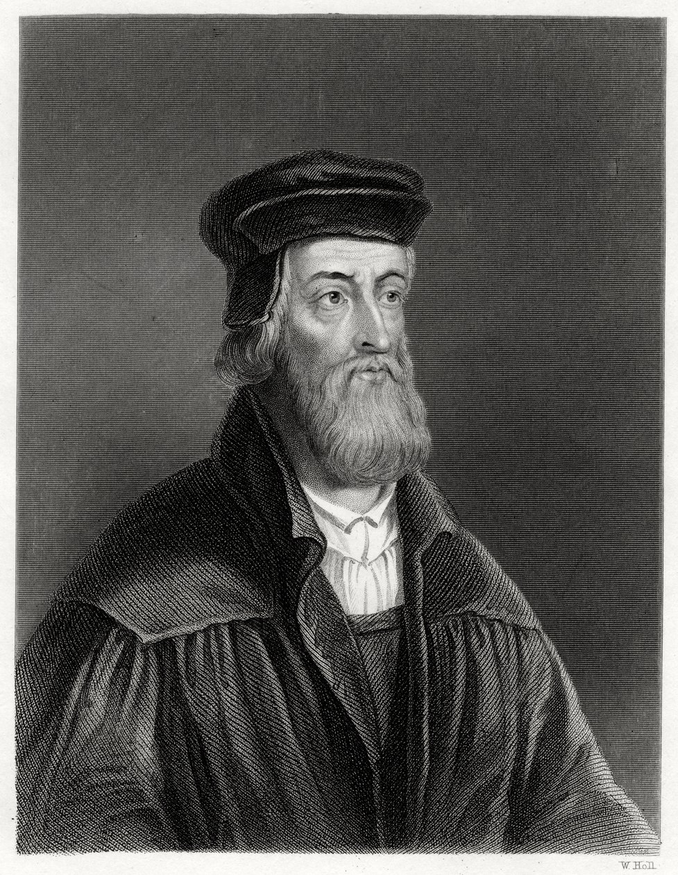 John Wycliffe, teólogo inglês, século XIX de W. Holl