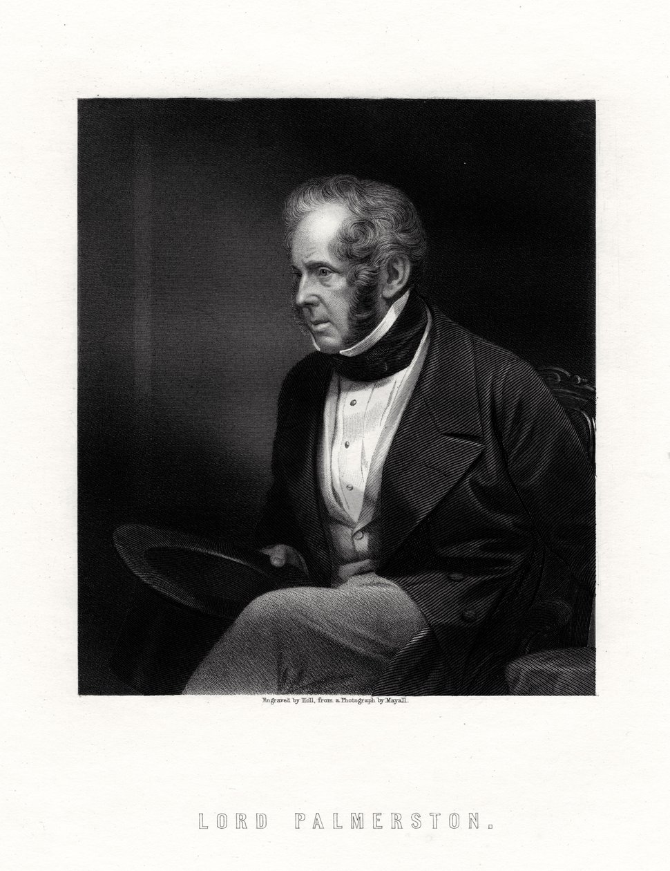Lord Palmerston, primeiro ministro britânico, século XIX. de W. Holl