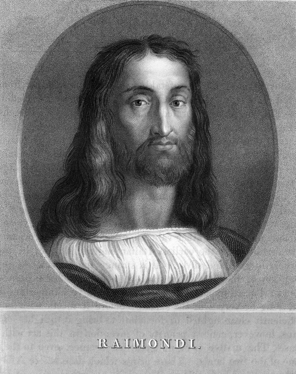 Marcantonio Raimondi, gravador italiano, 1836. de W. Holl
