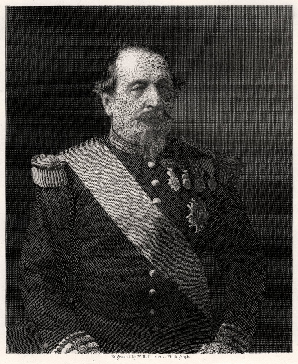 Napoleão III, imperador da França, século XIX de W. Holl