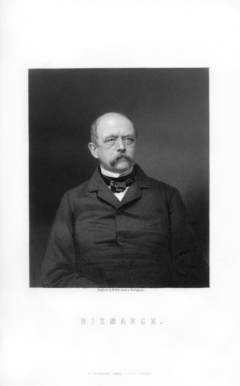 Otto von Bismarck, duque de Lauenburg, estadista alemão, 1893. de W. Holl
