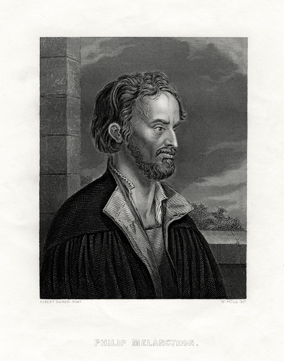 Philipp Melanchthon, teólogo alemão e escritor da Reforma Protestante, século XIX. de W. Holl