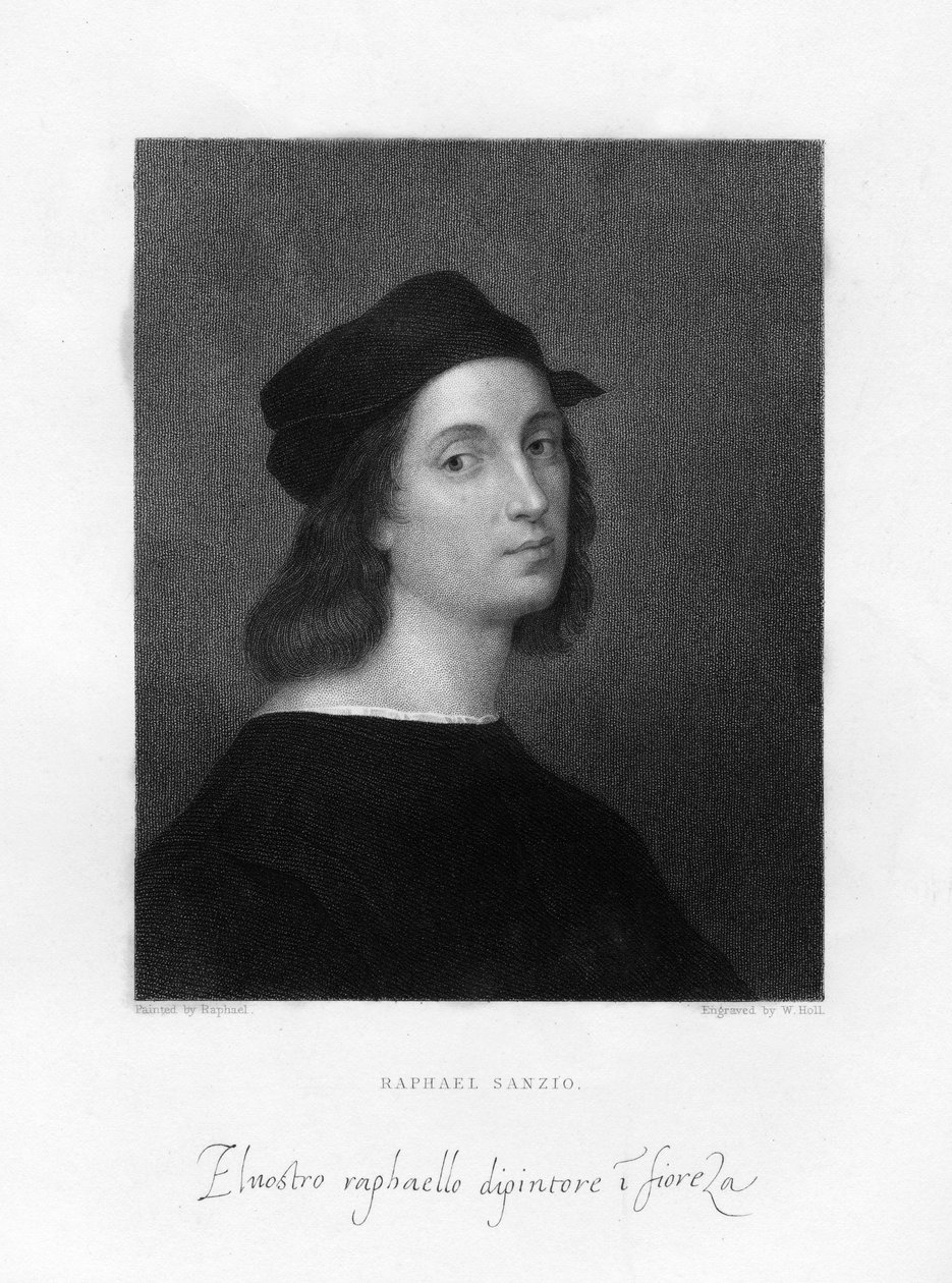 Rafael, mestre pintor florentino, 1834. de W. Holl