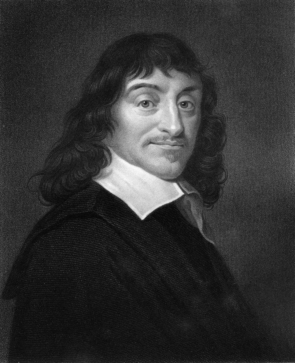 René Descartes, filósofo e matemático francês do século XVII, 1836. de W. Holl
