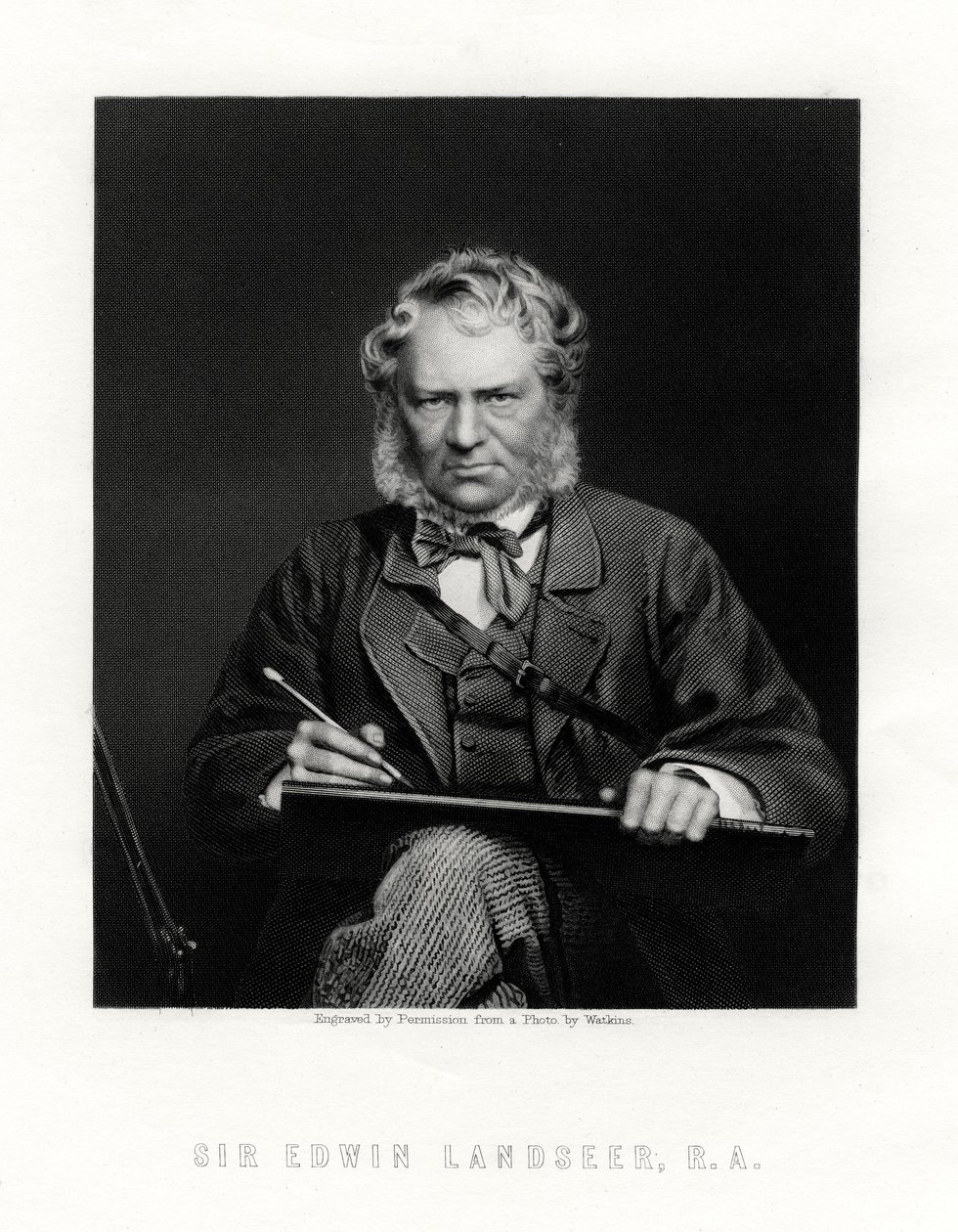 Sir Edwin Henry Landseer 1802-1873, pintor britânico, século XIX de W. Holl