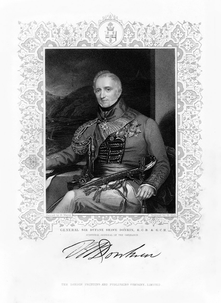 Sir Rufane Shaw Donkin, soldado britânico, século XIX. de W. Holl