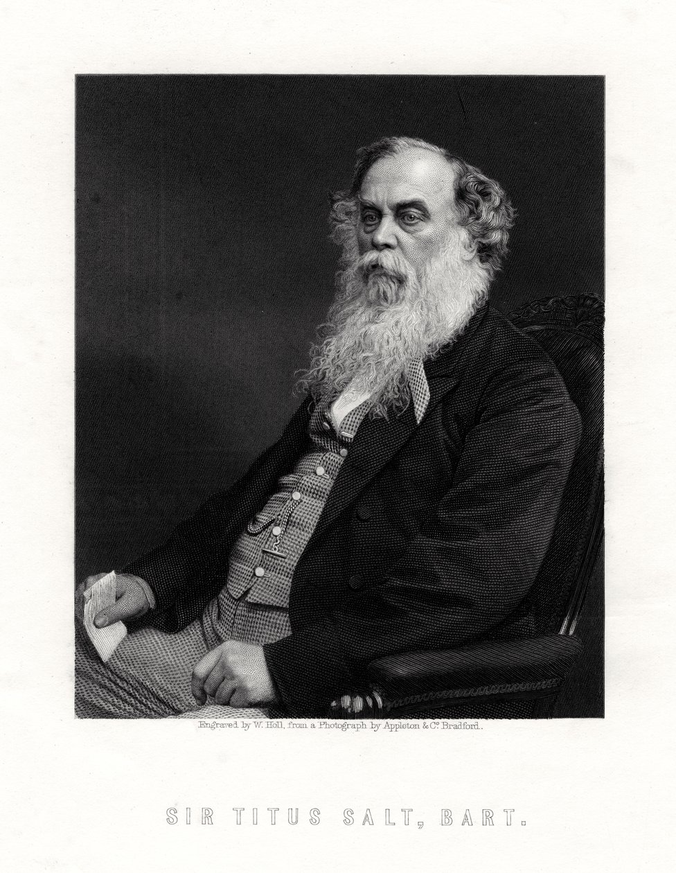 Sir Titus Salt, fabricante e benfeitor britânico, século XIX. de W. Holl