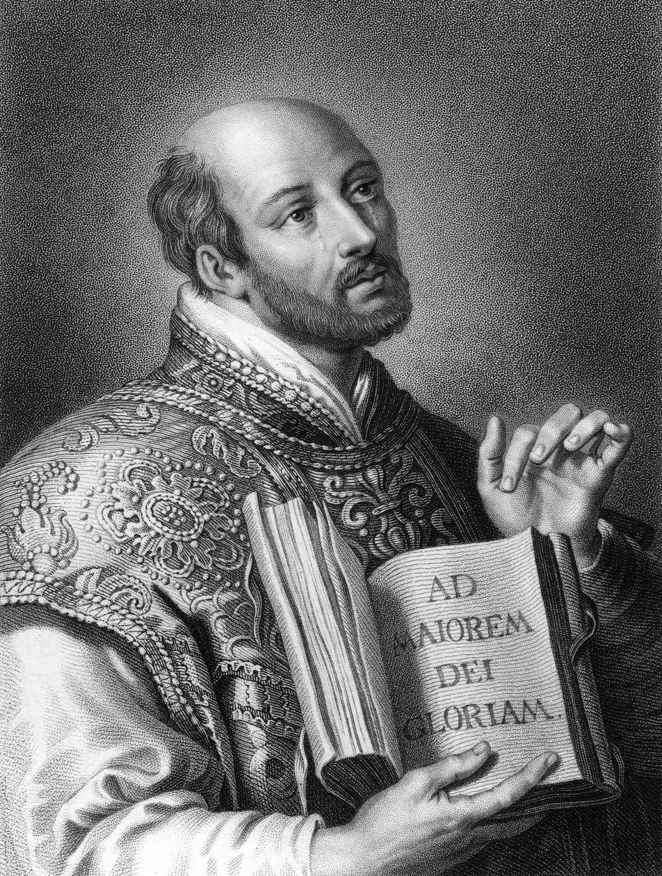 Santo Inácio de Loyola, soldado espanhol do século XVI e fundador dos jesuítas, 1836. de W. Holl