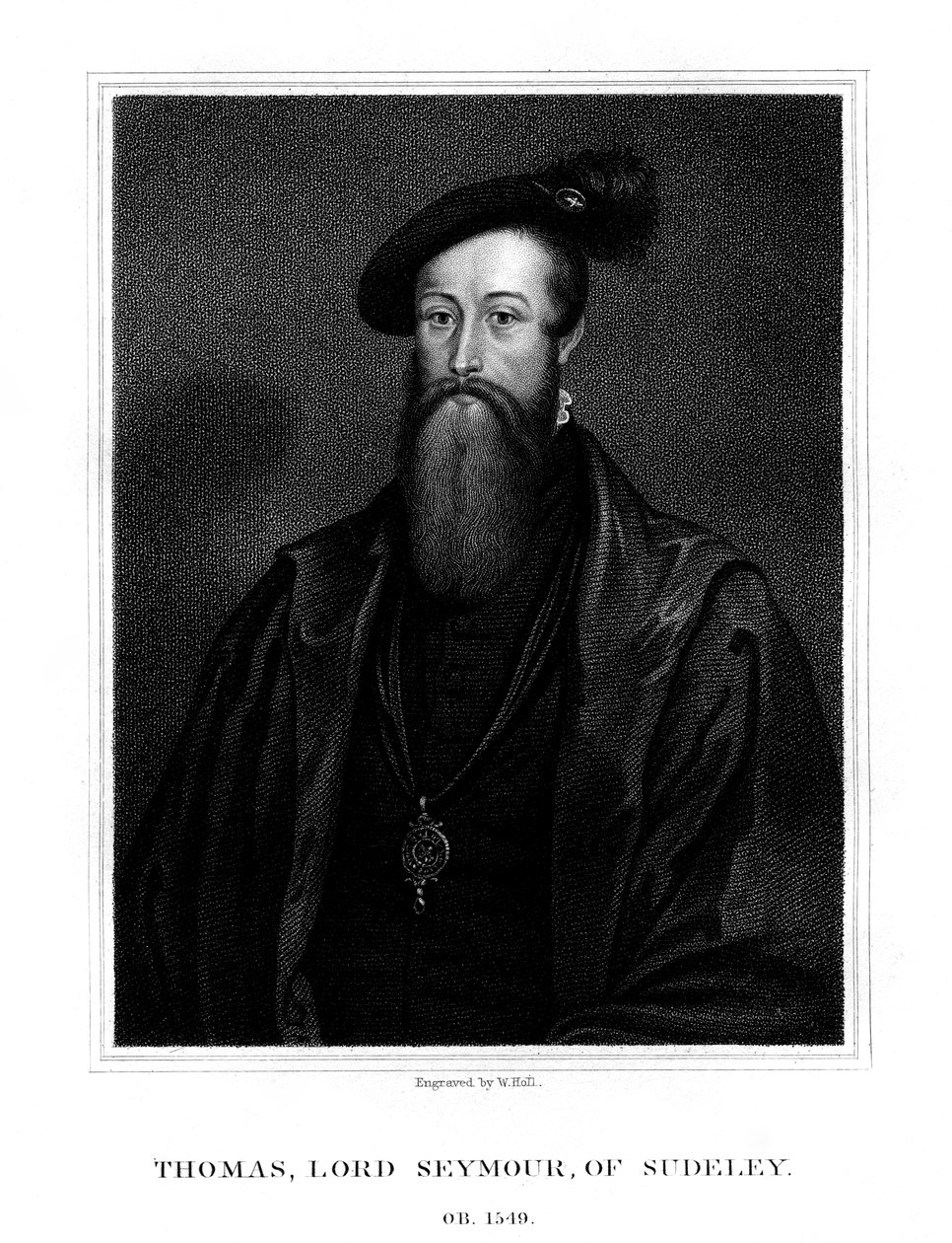 Thomas Seymour, Barão Seymour de Sudeley, irmão mais novo de Jane Seymour, 1825. de W. Holl