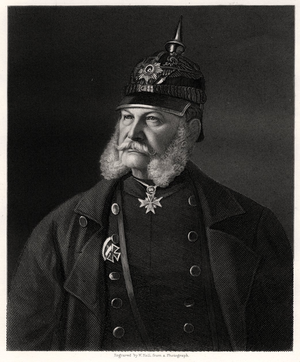 Guilherme I, rei da Prússia e imperador da Alemanha, século XIX de W. Holl