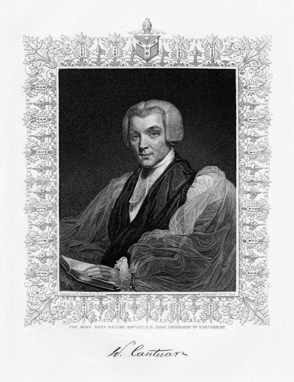 William Howley, arcebispo de Canterbury, século XIX. de W. Holl