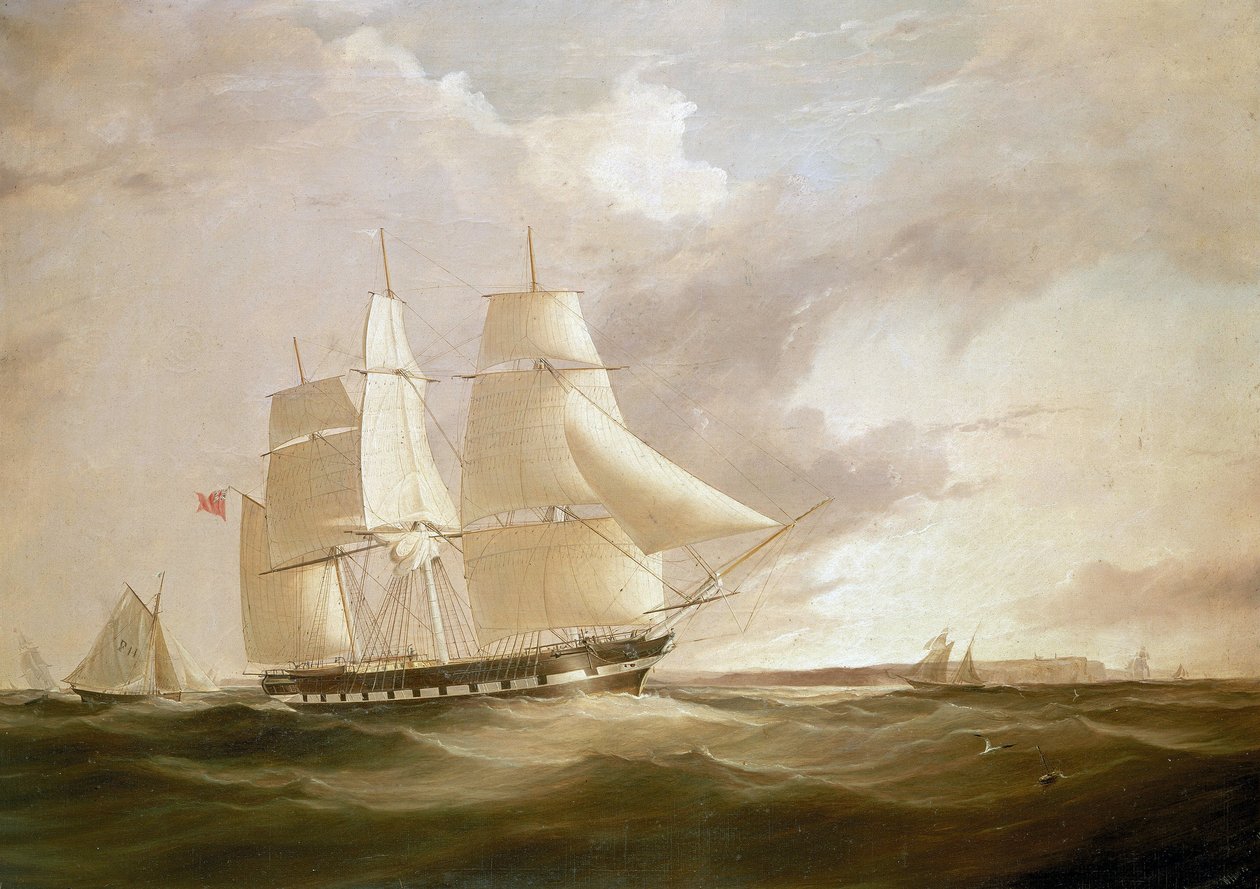 O navio "Sir George Seymour". Óleo sobre tela de W. Howard