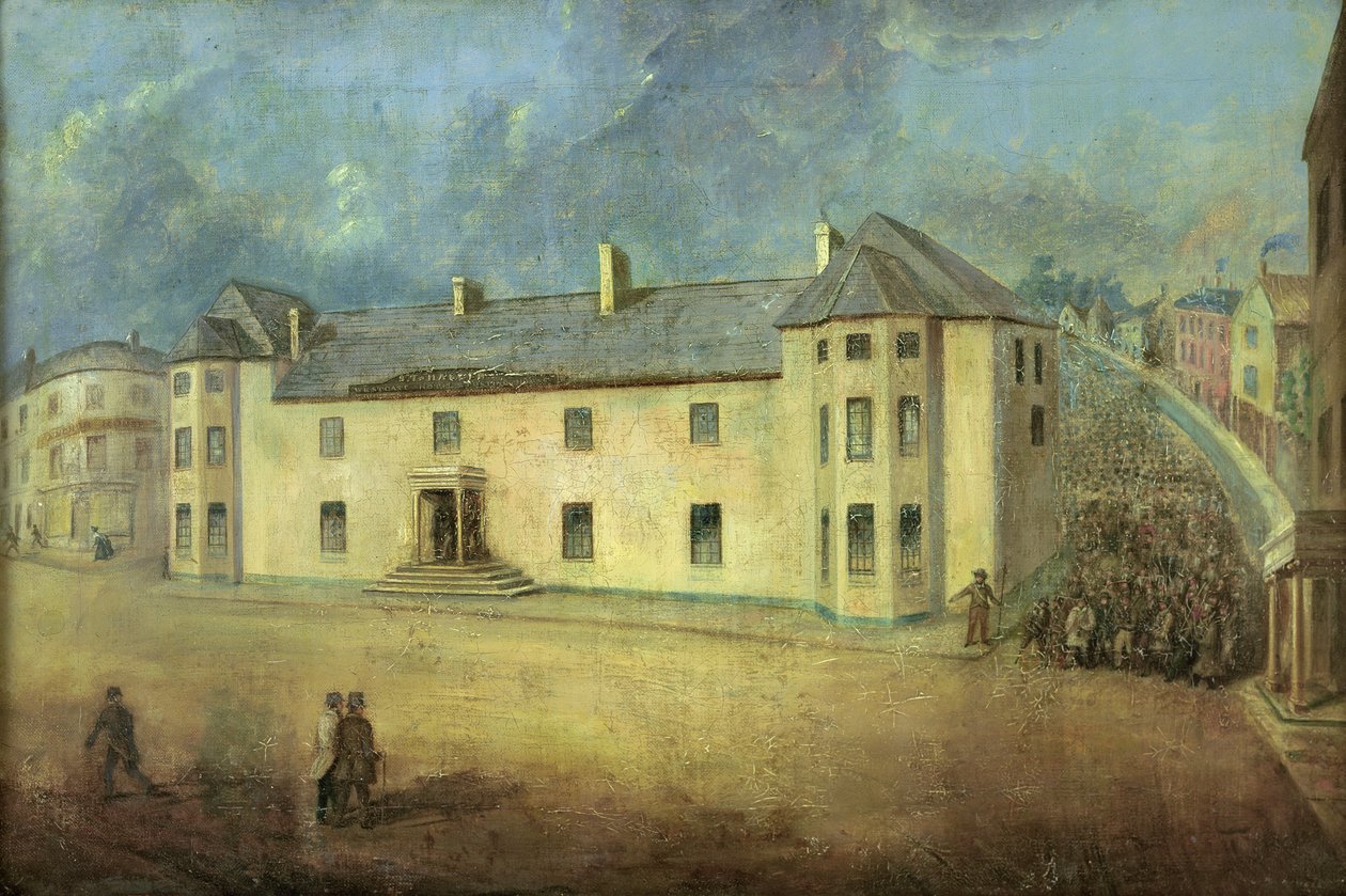 Cartistas atacando o Westgate Hotel, Newport em 4 de novembro de 1839 de W. Howell