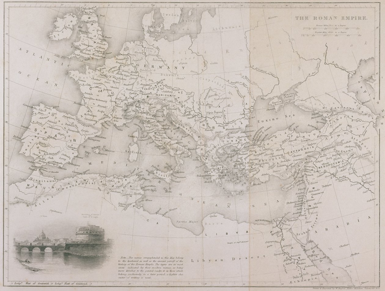 O Império Romano, c.1850 de W Hughes
