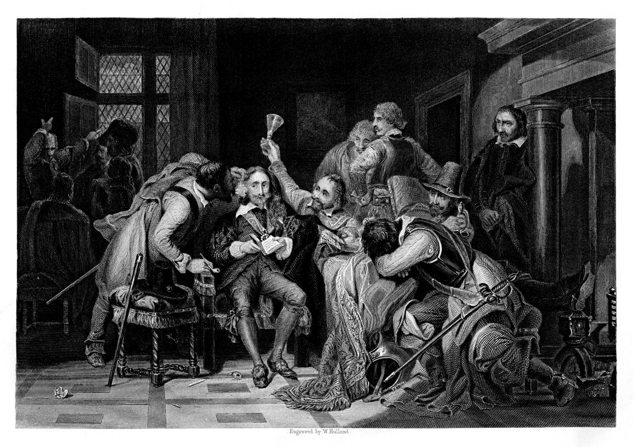 Carlos I na sala de guarda, 1860 de W. Hulland