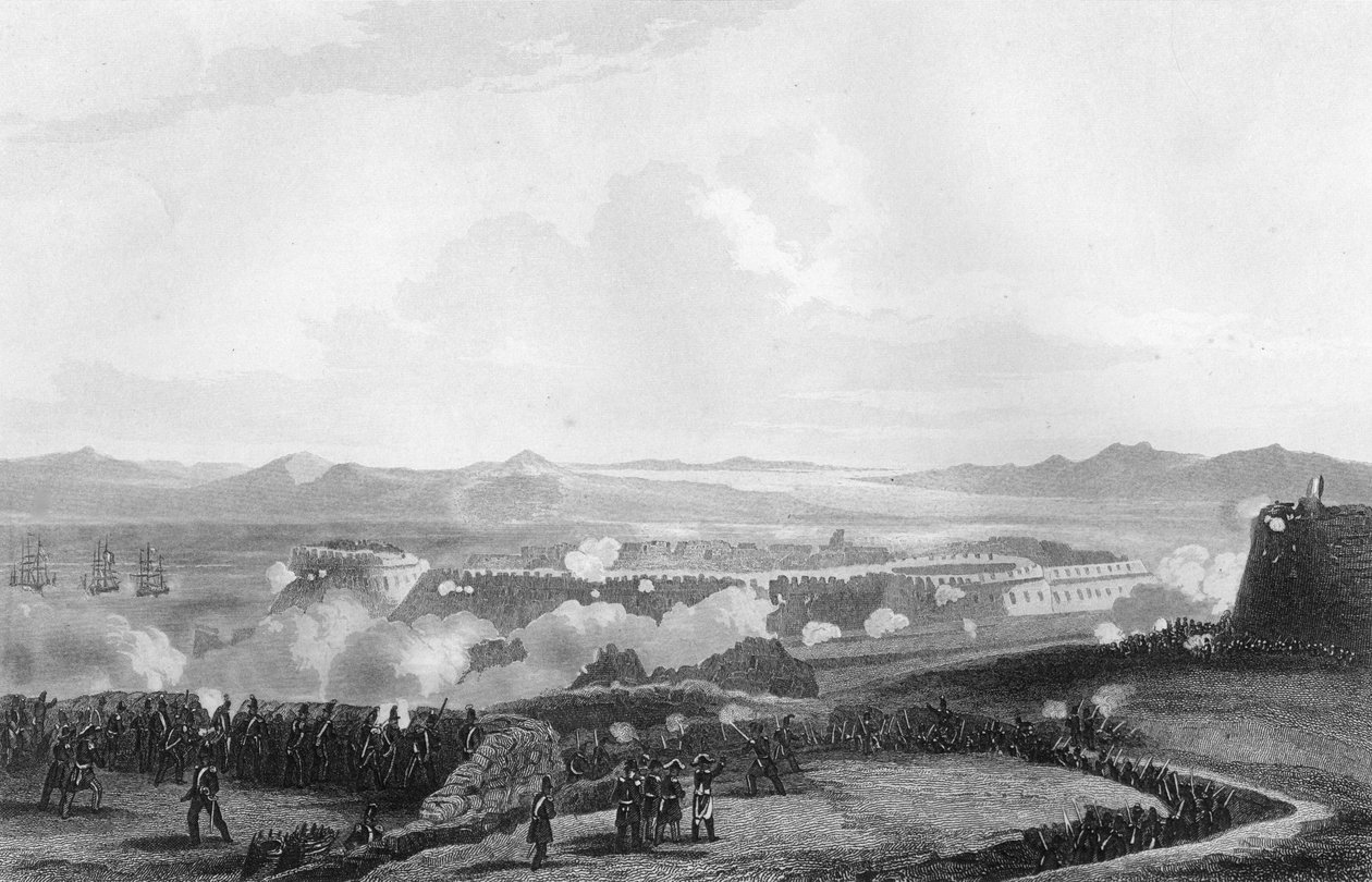 O ataque a Bomarsund, durante a Guerra da Crimeia, 1854 1857. de W. Hulland