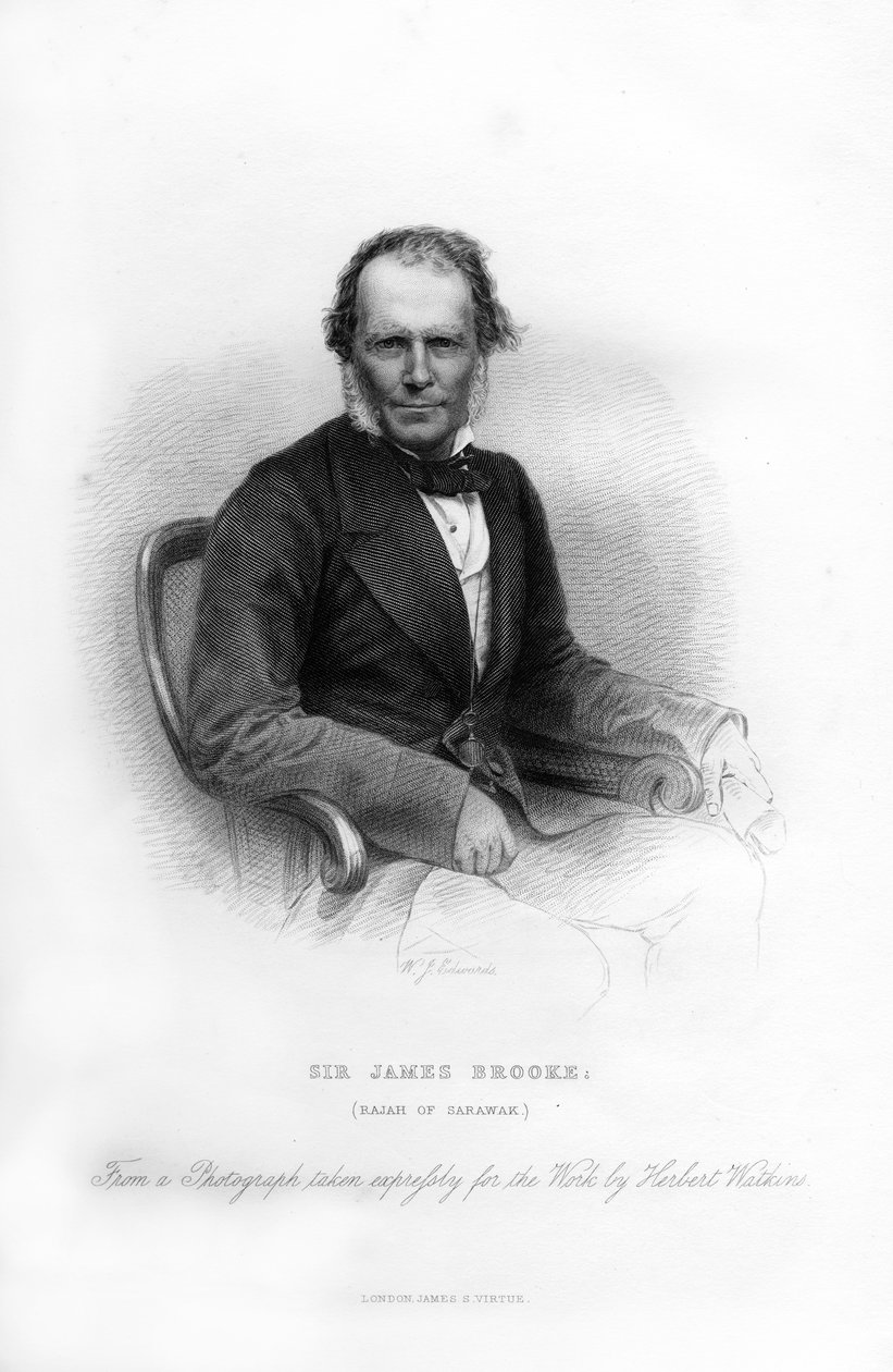 Sir James Brooke, Rajah de Sarawak, século XIX. de W. J. Edwards