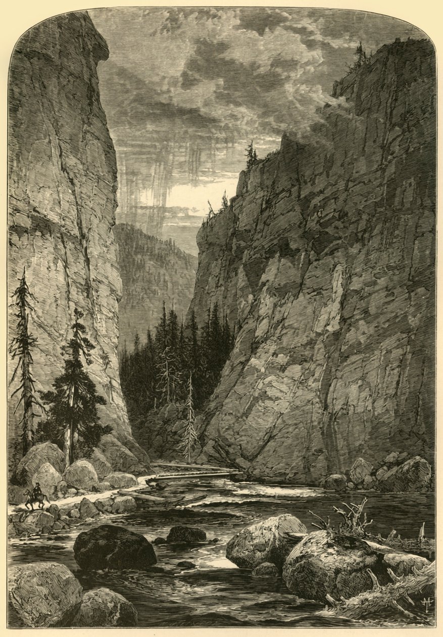 "Bowlder Cañon", 1874.   de W. J. Linton