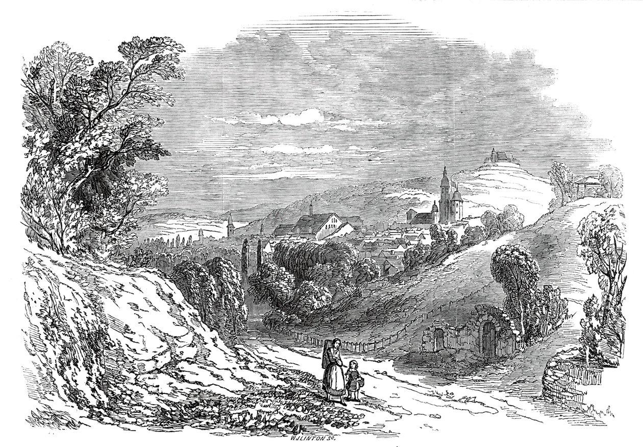 Coburg - do desenho de Sua Alteza Real o Príncipe Alberto, 1845. de W. J. Linton