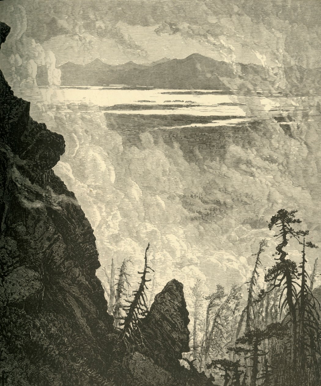 "Glimpse of Lake Champlain, from Summit", 1874. de W. J. Linton