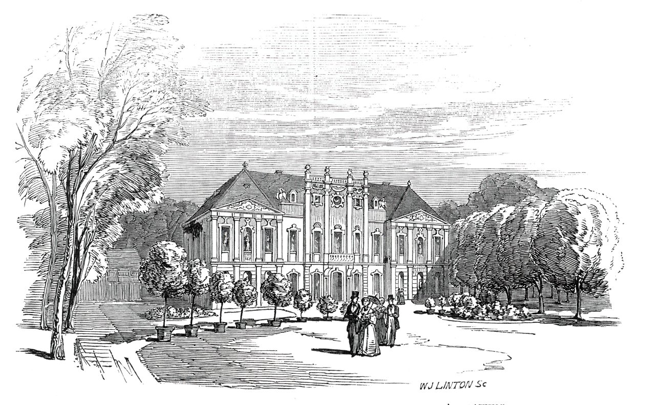 Palácio de Tenneburg - do desenho de Sua Alteza Real o Príncipe Alberto, 1845. de W. J. Linton