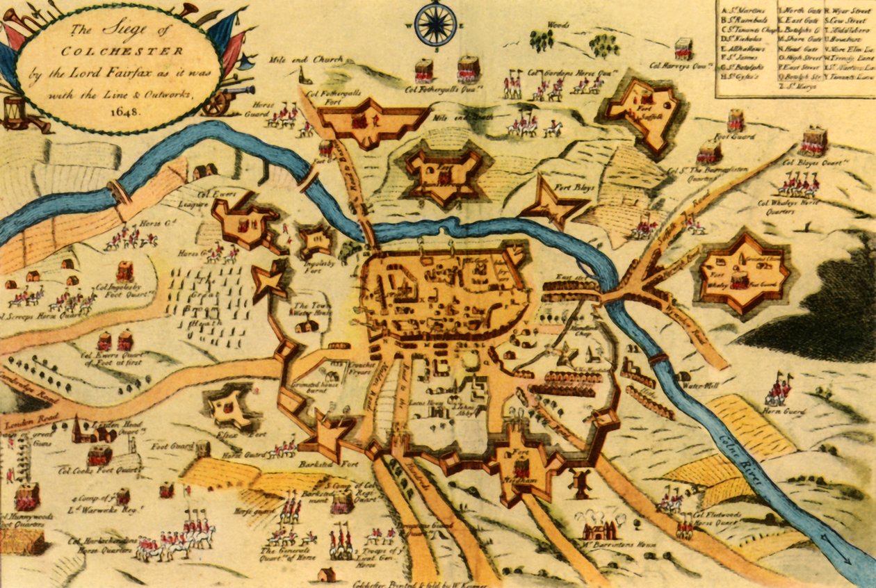 "O Cerco de Colchester pelas Forças Parlamentares..., 1648", 1944.   de W Keymer