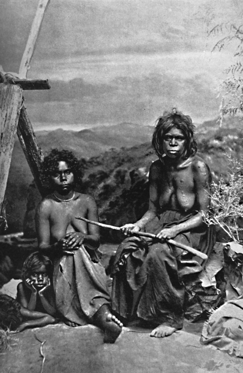 Uma mulher australiana e seus filhos, 1902 de W. Lindt