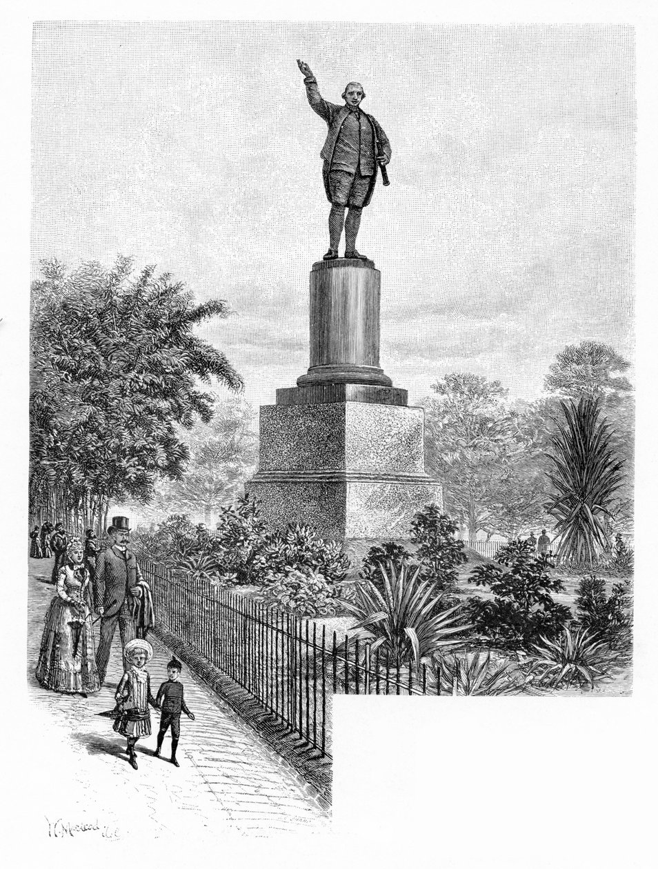 Monumento dos cozinheiros, Hyde Park, Sydney, Austrália, 1886. de W. Macleod