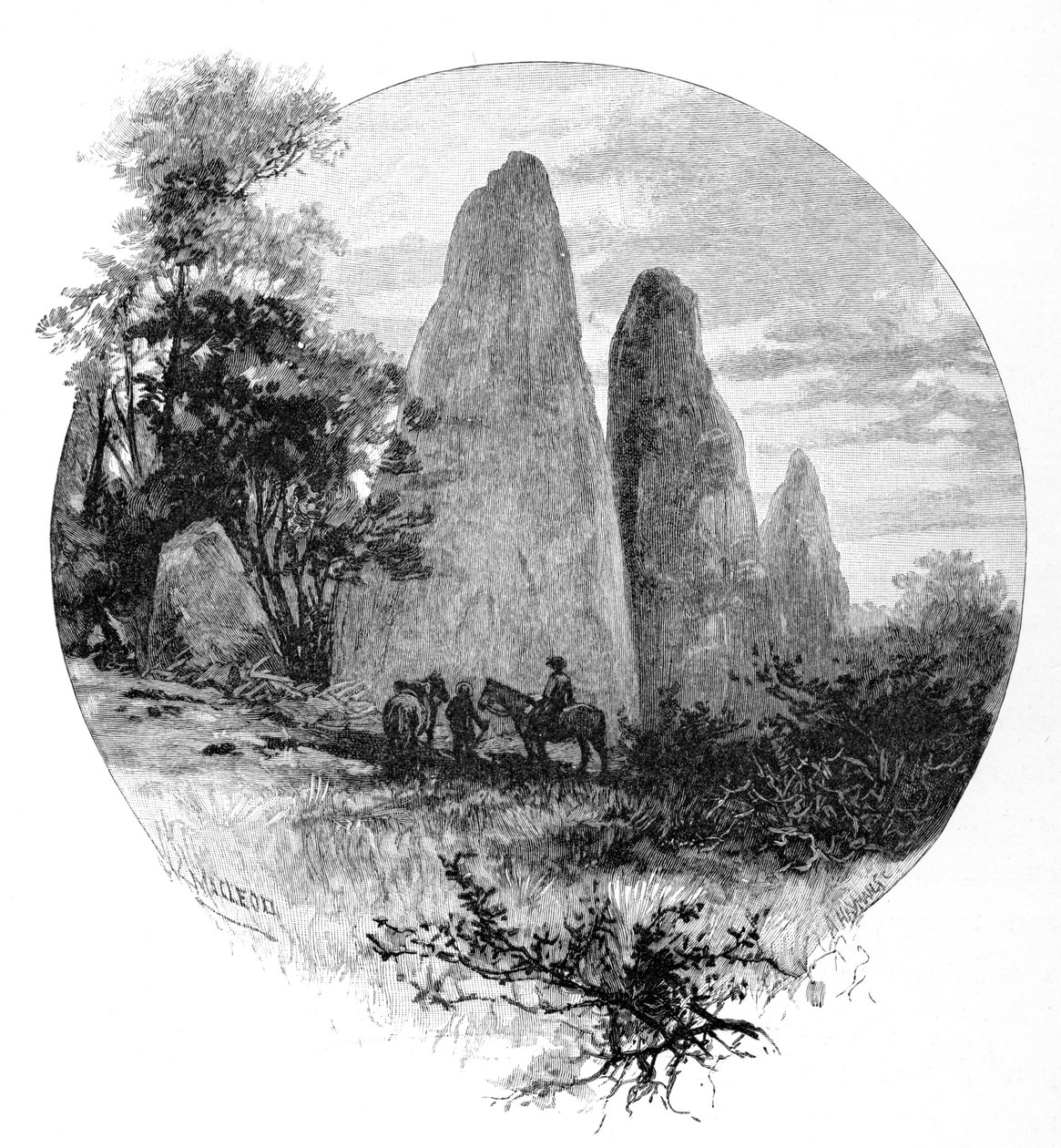 Rochas de granito, acampamento Betts, Monte Kosciuszko, Novo Gales do Sul, Austrália, 1886. de W. Macleod