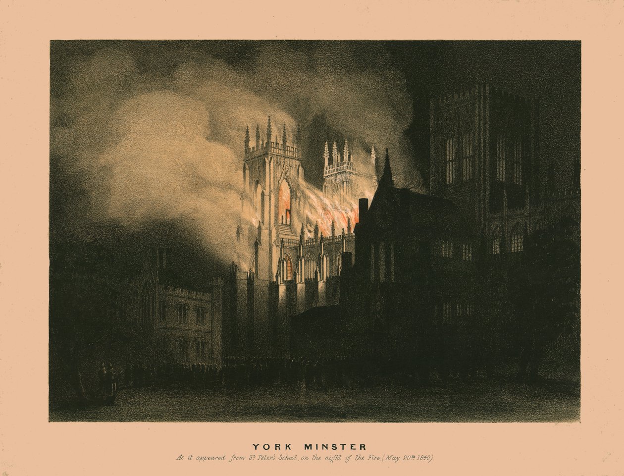 "York Minster", 1840. de W Monkhouse