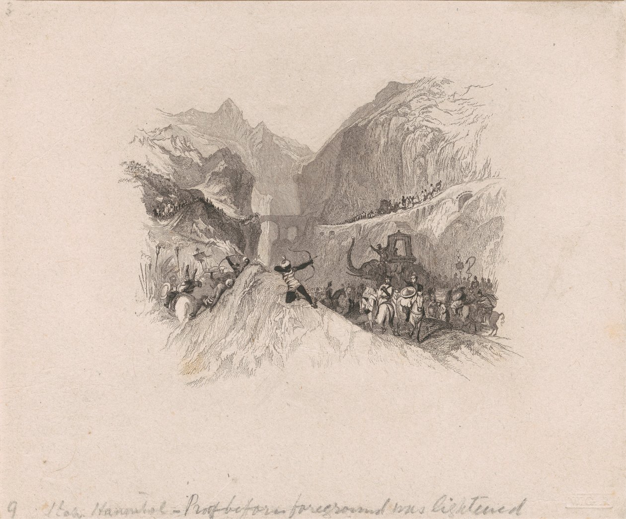 Hannibal passando os Alpes (vinheta) de W. R. Smith