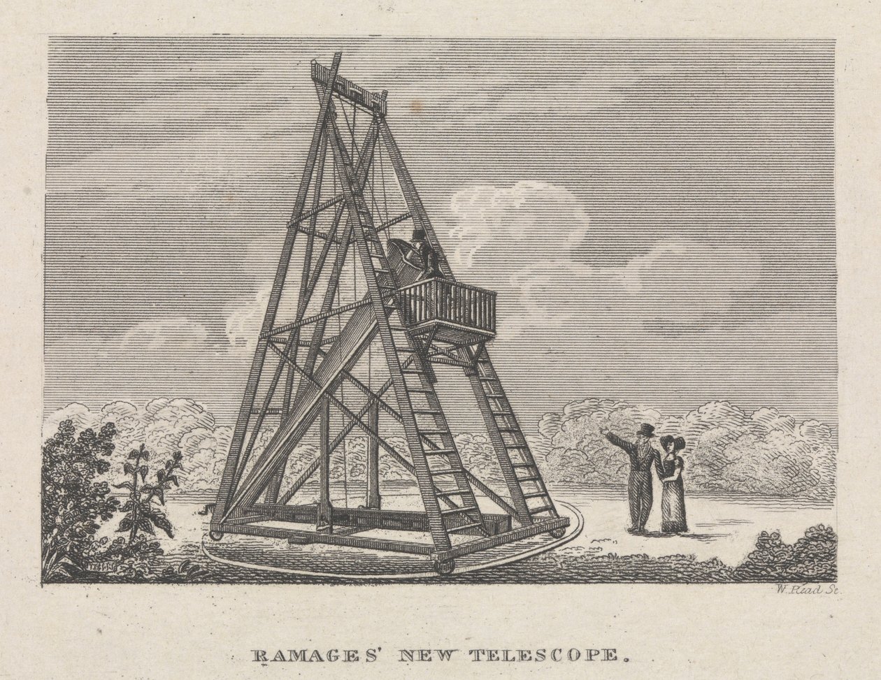 O novo telescópio de Ramages de W. Read