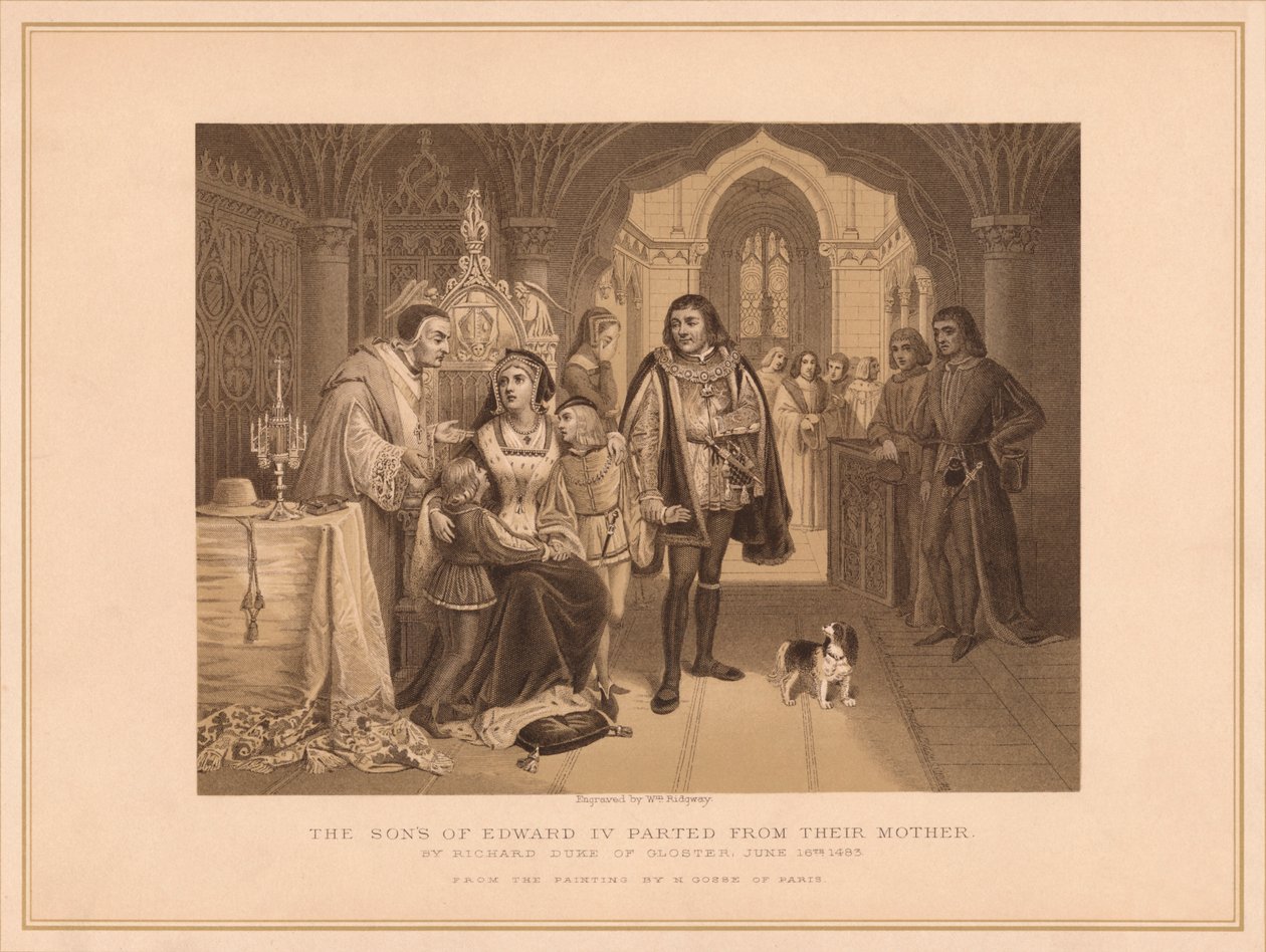 O Filho de Eduardo IV Separado da Mãe, por Richard Duke de Gloucester, 16 de Junho de 1483, de W Ridgway