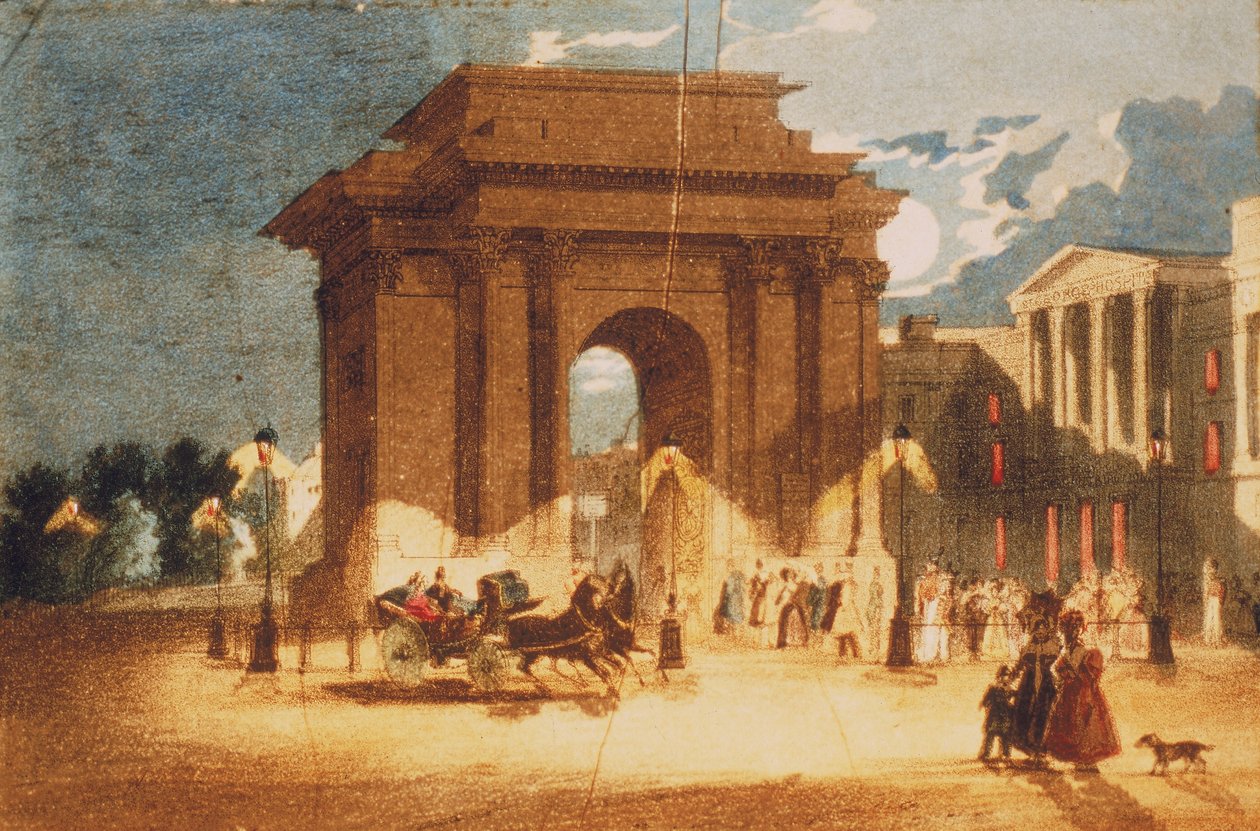 Hyde Park Corner, Westminster, Londres, c1835 de W Spooner
