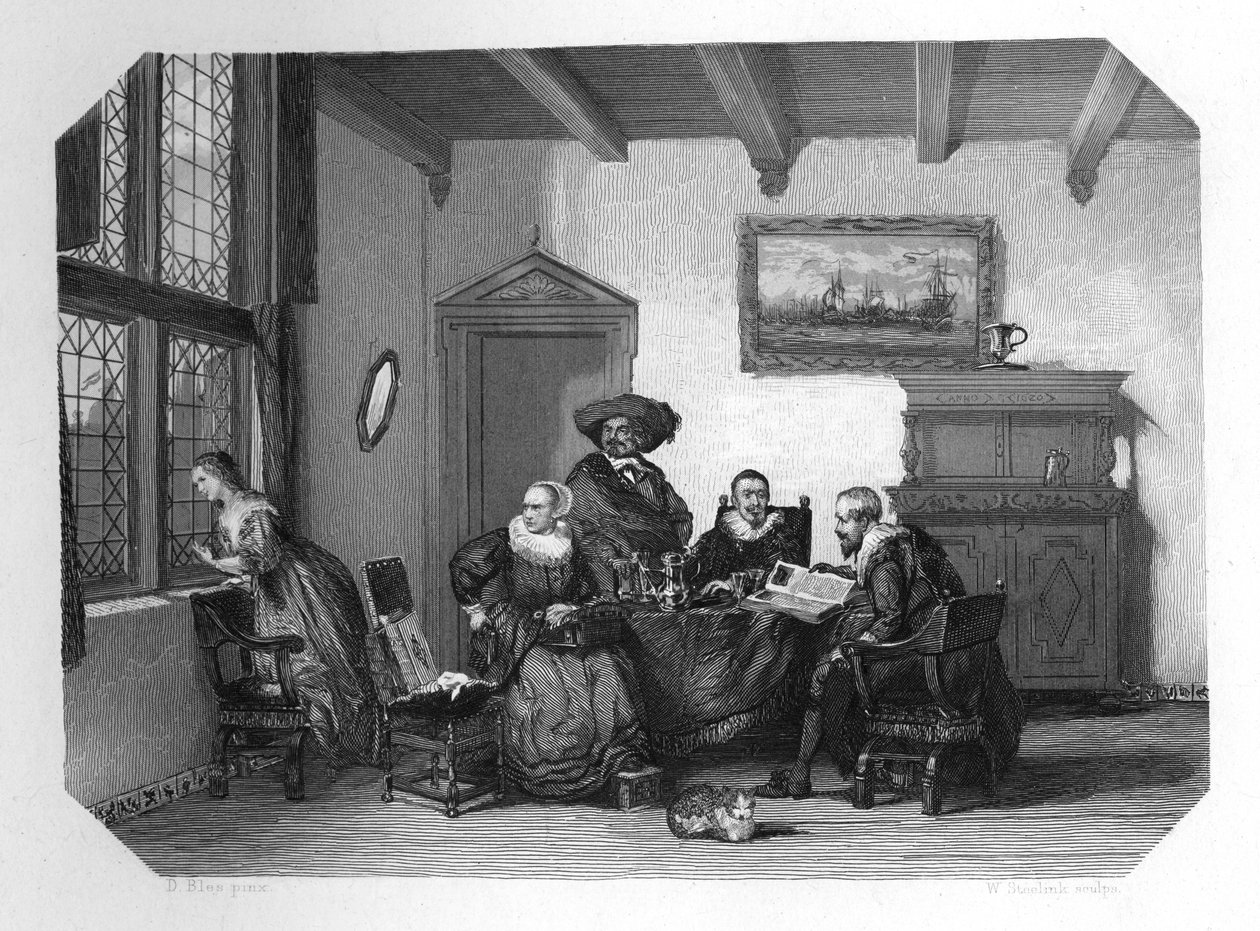Uma antiga família holandesa, c1870 de W. Steelink