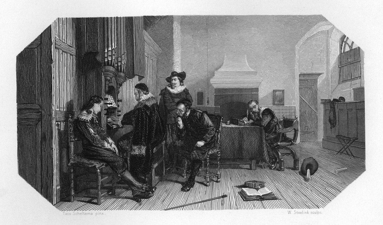 Jan Pieterszoon Sweelinck, compositor e organista holandês, c1870 de W. Steelink